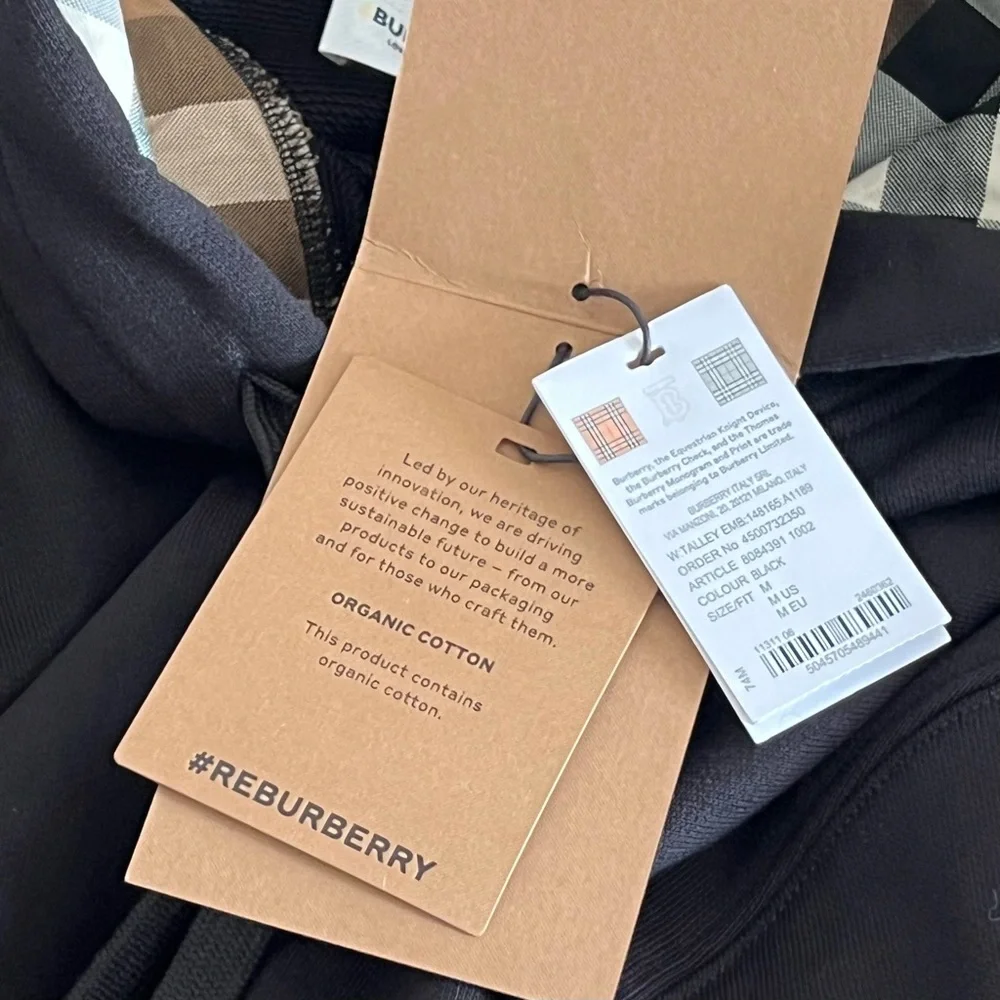 Burberry Crop Hoodie in Black - Picture 7 of 8